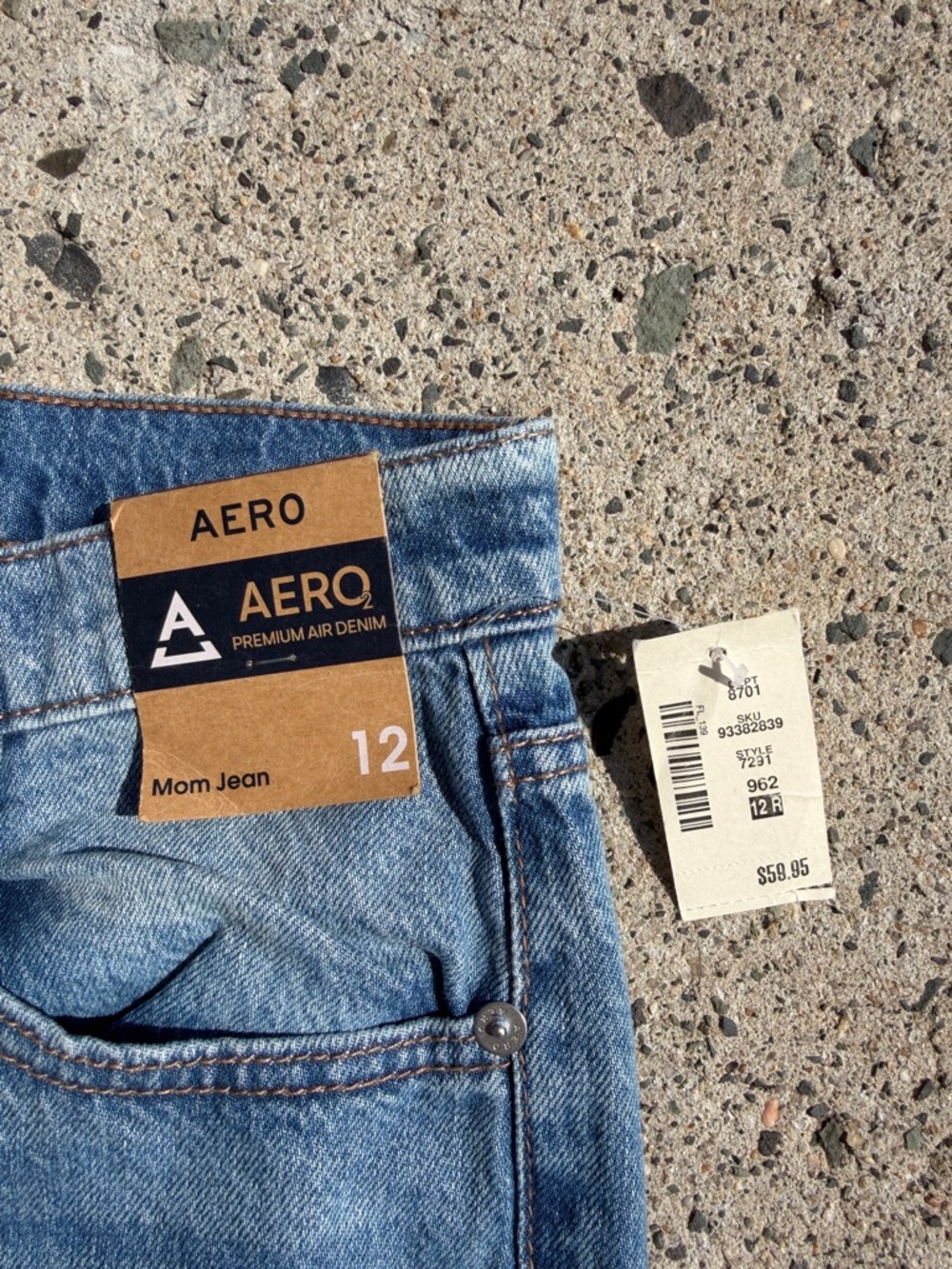 AERO Distressed Blue Ripped Jeans - Picture 3 of 9